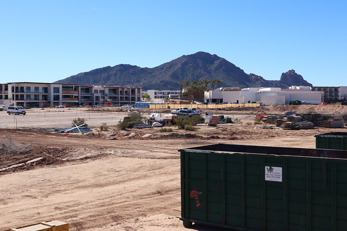 Camelback Mountain seen from near the future site of the FENDI Private Residences