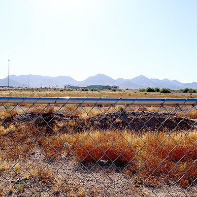 Photo of the land Optima McDowell Mountain Village is to be built on.