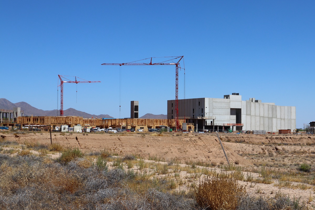 Construction of the development 'Streetlights' in Scottsdale, Arizona. 
