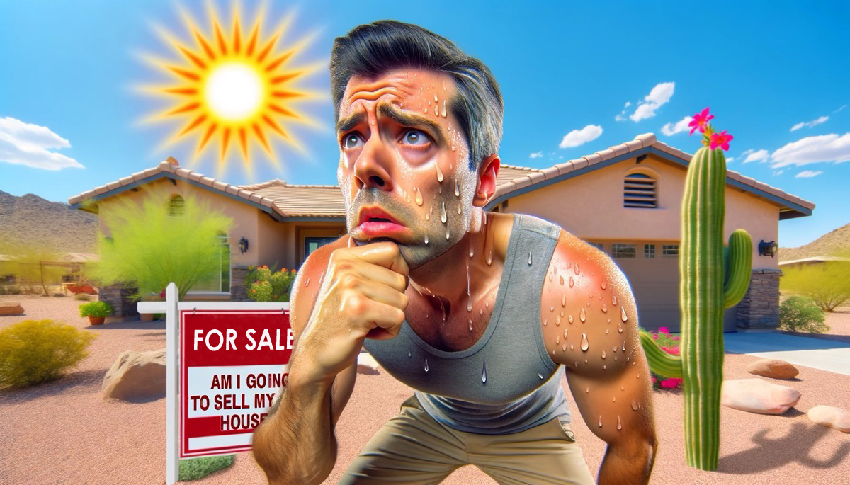 A scared home seller in the desert.