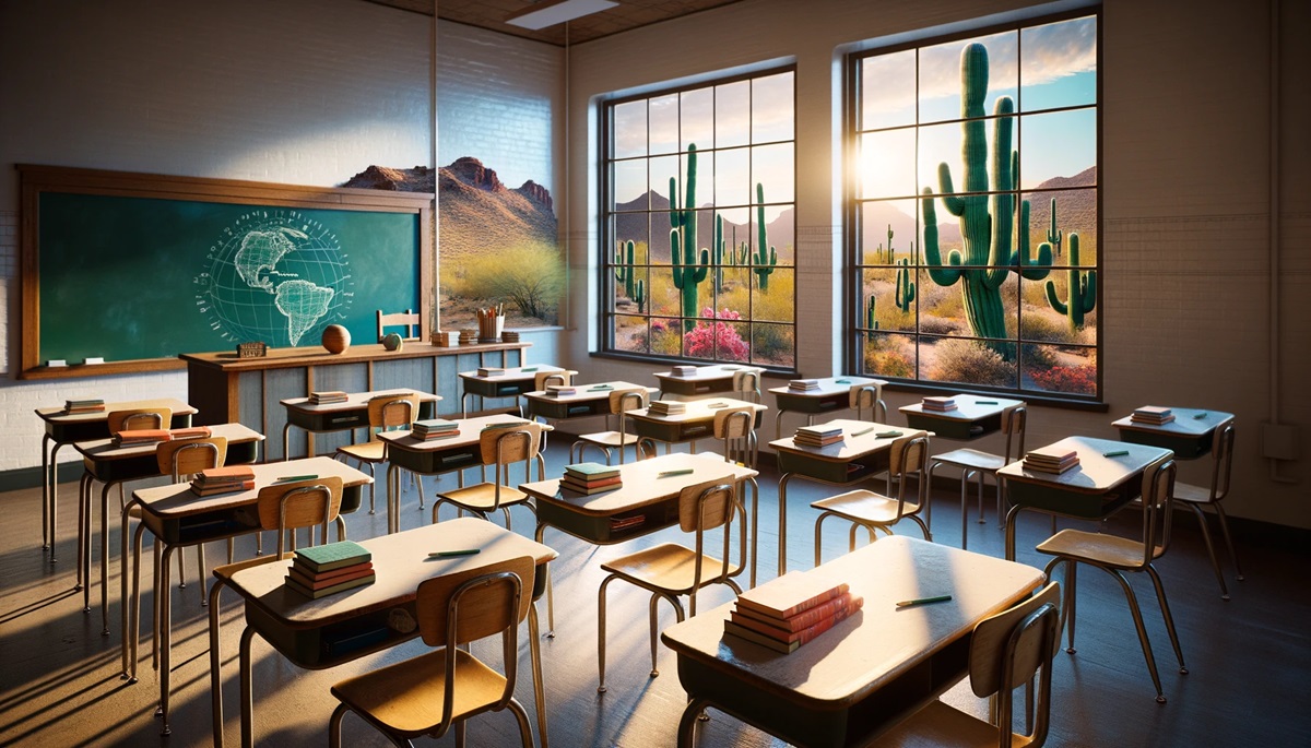 Rendering of a classroom.