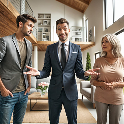 A real estate agent in a dual agency.