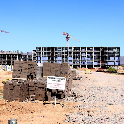A photo of Portico Luxury Condos under construction in North Scottsdale.