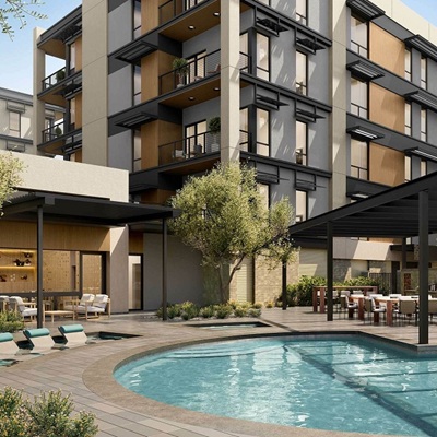 Rendering of Portico in the One Scottsdale master plan.