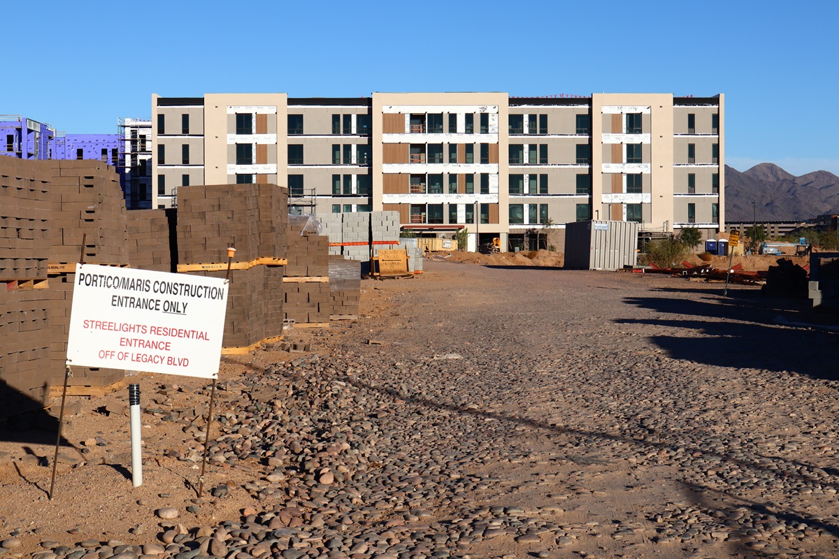 Construction happening on Portico in the Scottsdale Road & Loop 101 Corridor.