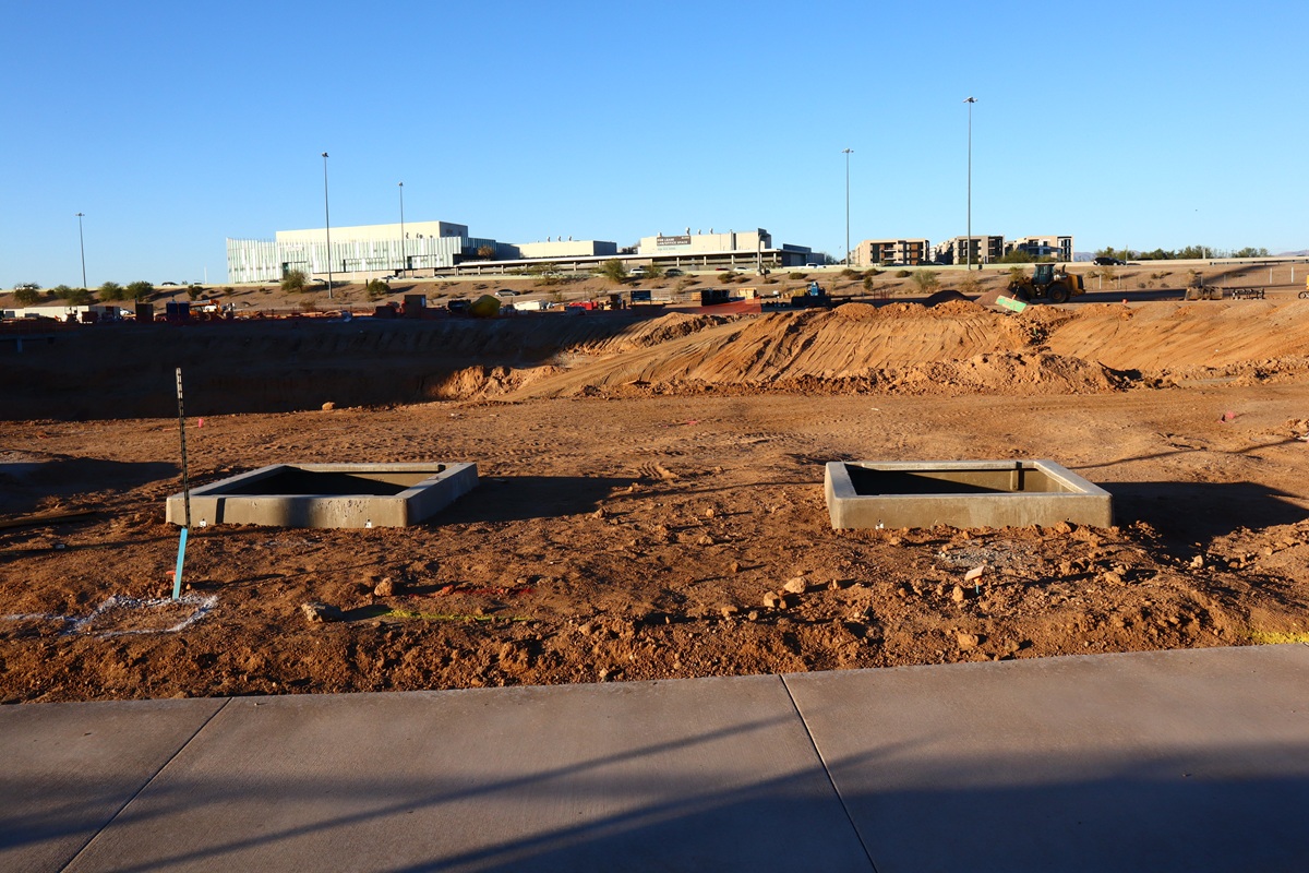 Optima McDowell Mountain under construction in Scottsdale, Arizona.