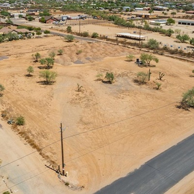 A top-down view of a land parcel in Greater Phoenix.