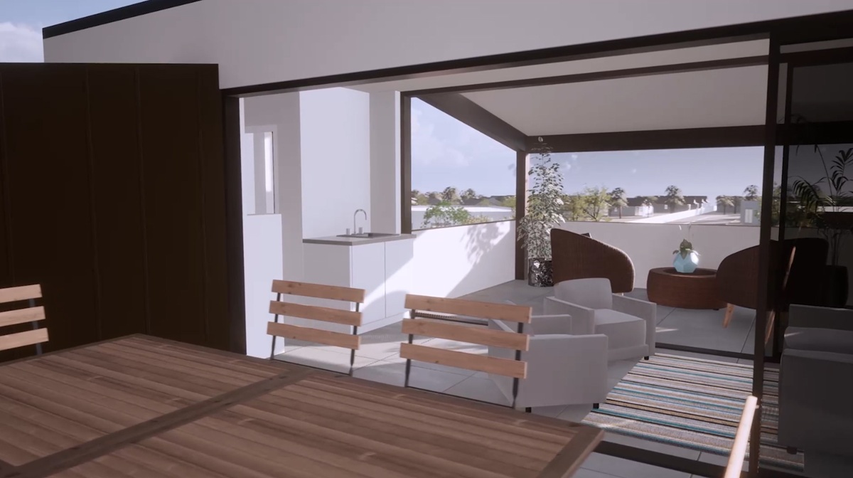 Rendering of the Vista floor plan at Vedana Tempe.