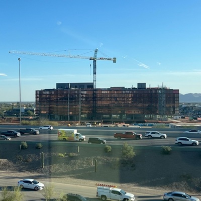Photo of Optima McDowell Mountain under construction in Scottsdale.