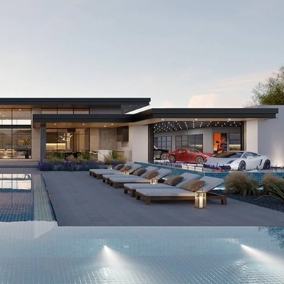 Rendering of a custom home at Silver Sky in Paradise Valley.