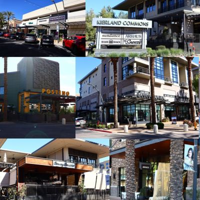 A photo collage of Kierland Commons.