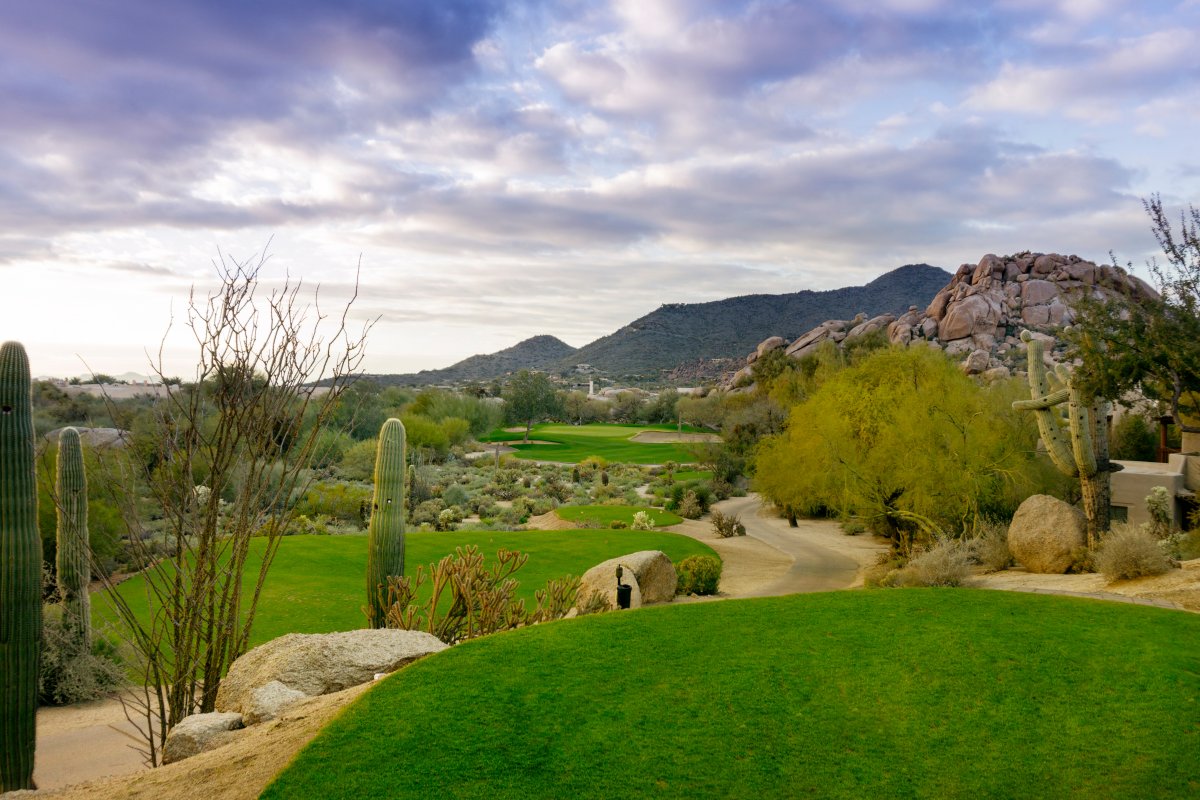 Desert golf course in Scottsdale, Az, USA
