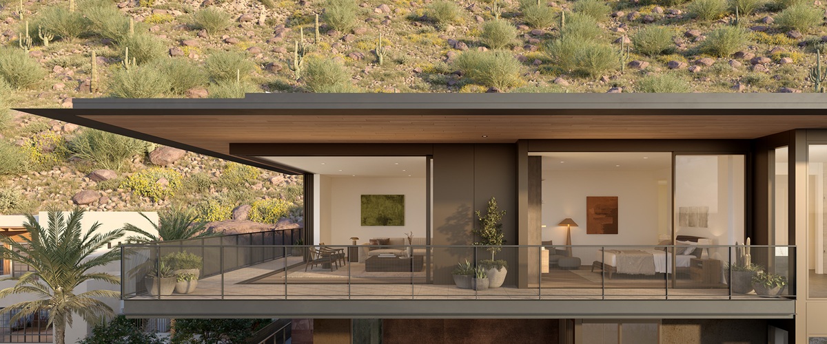 Rendering of the largest penthouse at Summit by Olson Kundig.