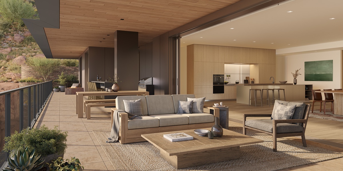Rendering of the largest penthouse at Summit by Olson Kundig.