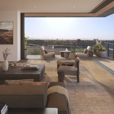 Rendering of the largest penthouse at Summit by Olson Kundig.