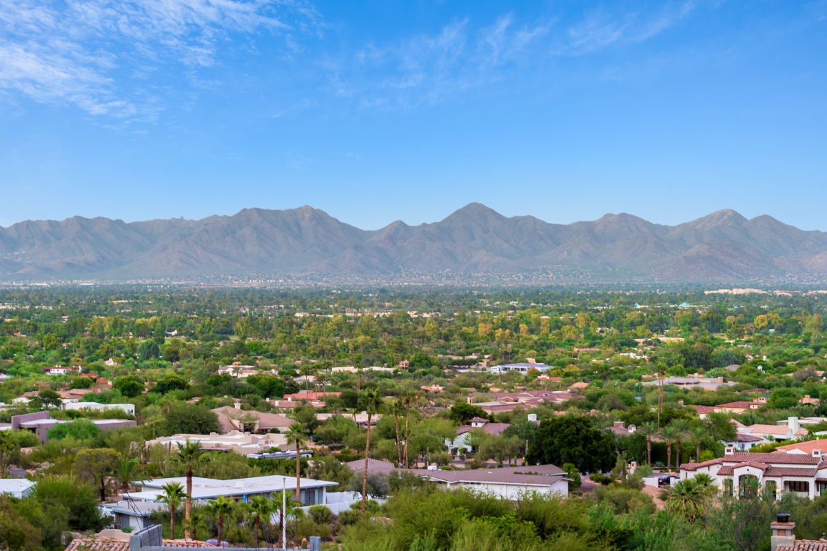 Landscape view of the Paradise Valley area