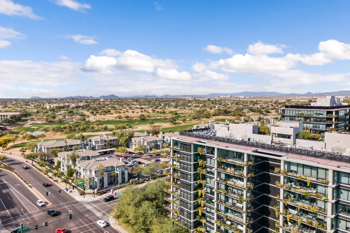 Top-down image of a community neighborhood in Arizona.