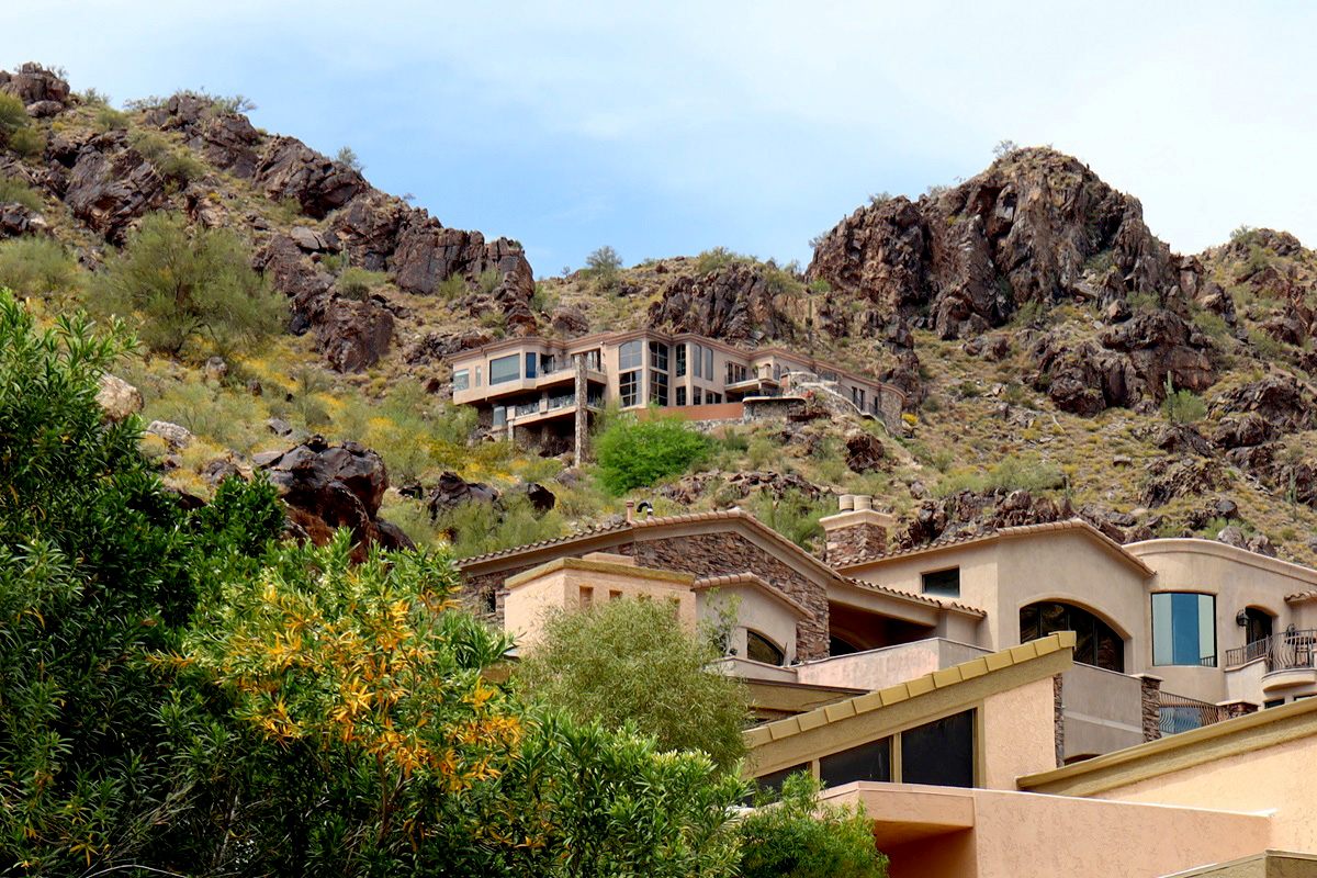 Paradise Valley Homes against mountain topography