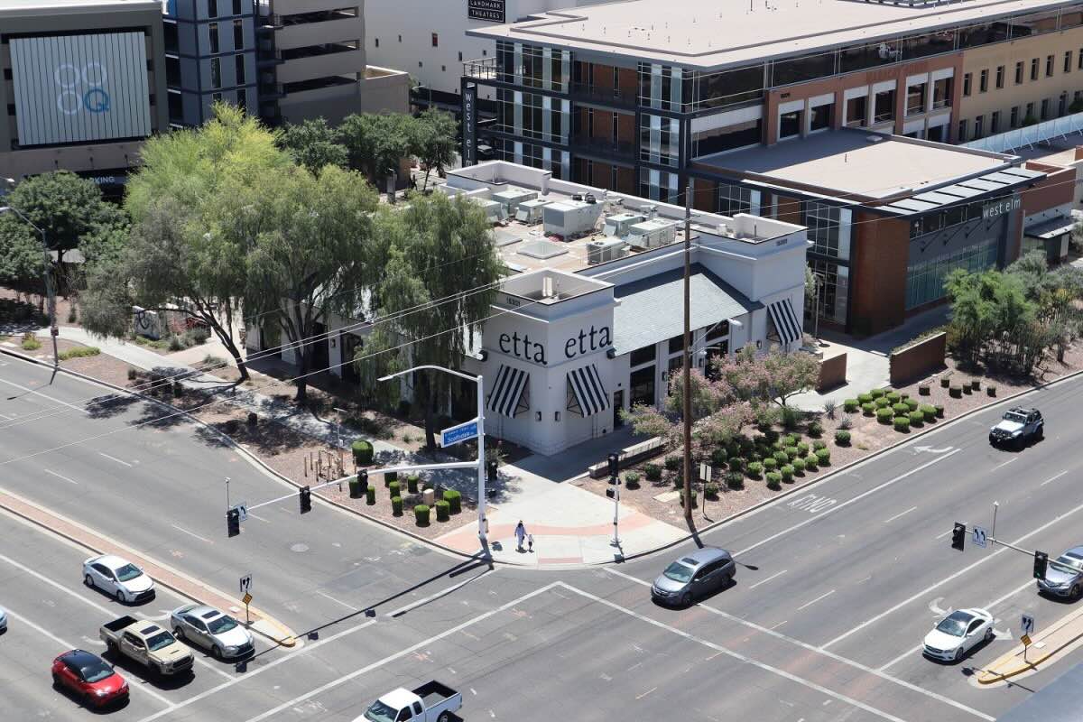 Aerial view of a Scottsdale intersection