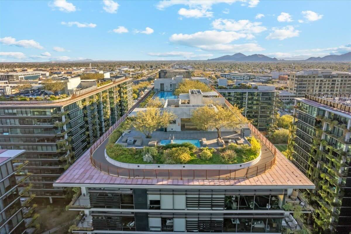 aerial view of rooftops in Scottsdale